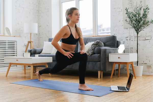 Woman exercising confidently after femiwand treatment Stratford-upon-Avon