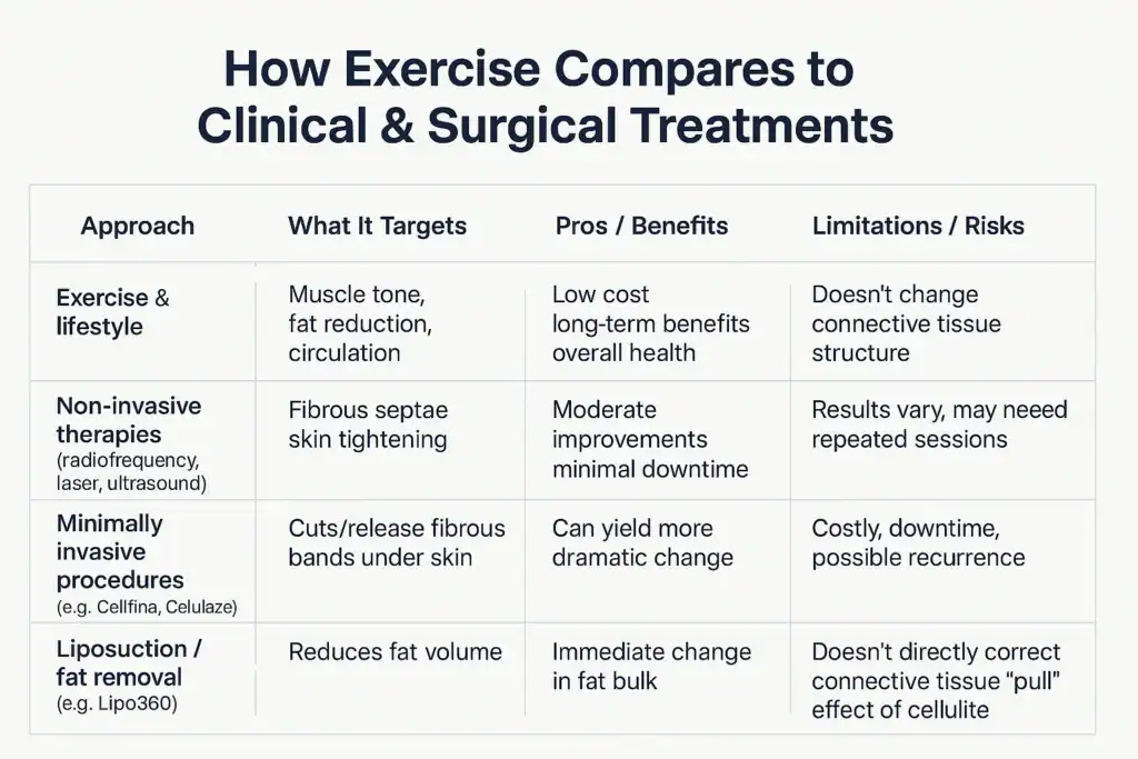 Sculpting Your Bum: Can Toning Exercises Really Reduce Cellulite? 2 How exercise compares to treatments from Lipo 360 Stratford-upon-Avon