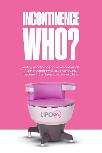 LIPO360 EMS Chair Can Help with Urinary Incontinence 2 Image of a urinary incontinence treatment seat Stratford-upon-Avon